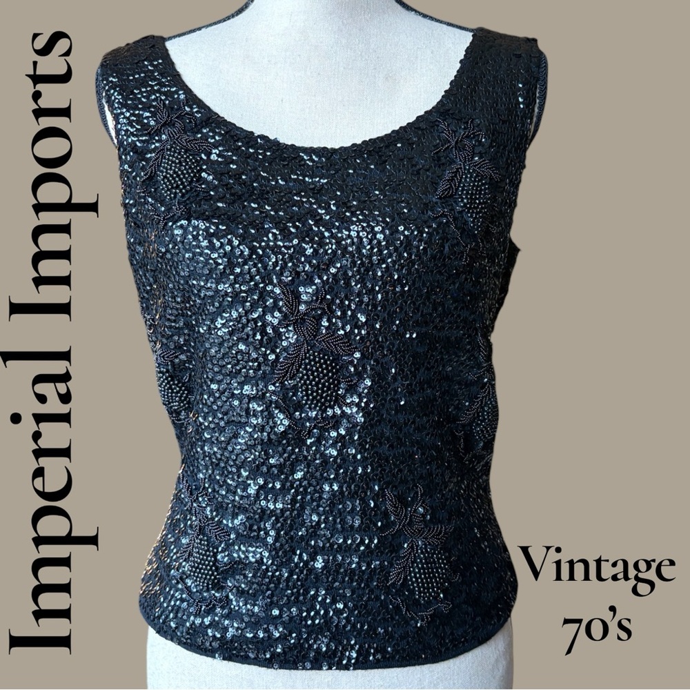 Vintage hand beaded virgin wool blouse. 1970’s. Back zip. Size medium. EUC!